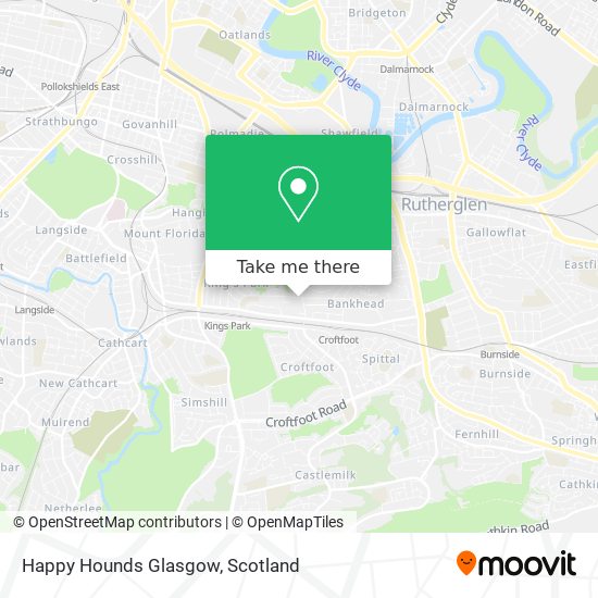 Happy Hounds Glasgow map