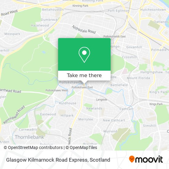 Glasgow Kilmarnock Road Express map