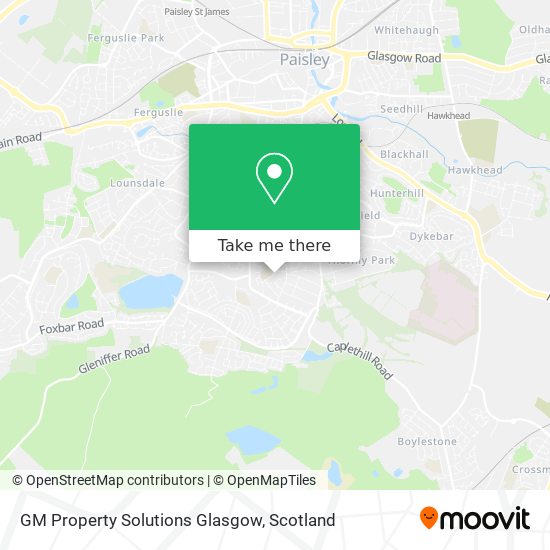 GM Property Solutions Glasgow map
