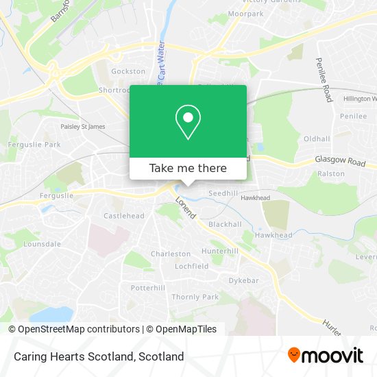 Caring Hearts Scotland map