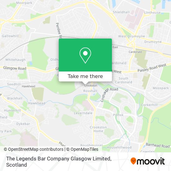 The Legends Bar Company Glasgow Limited map