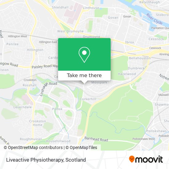 Liveactive Physiotherapy map