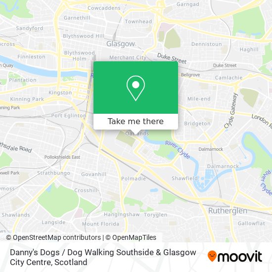Danny's Dogs / Dog Walking Southside & Glasgow City Centre map