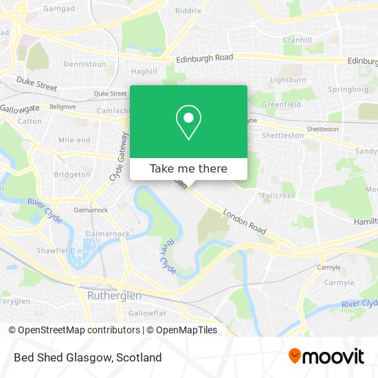 Bed Shed Glasgow map