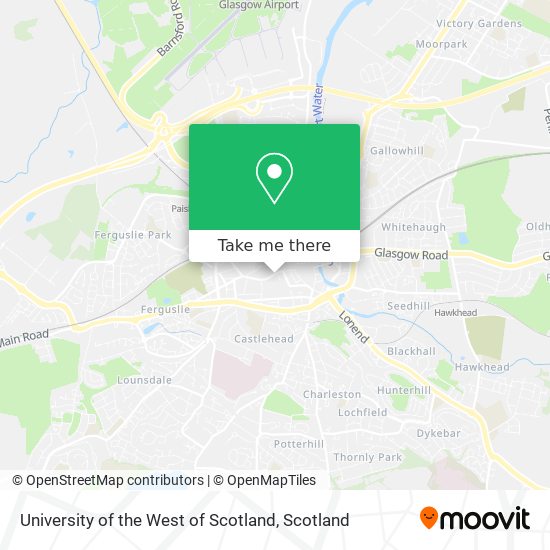 University of the West of Scotland map