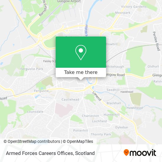 Armed Forces Careers Offices map