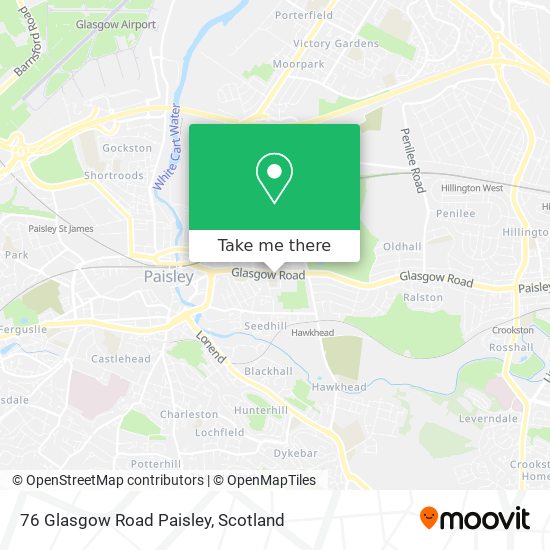 76 Glasgow Road Paisley map
