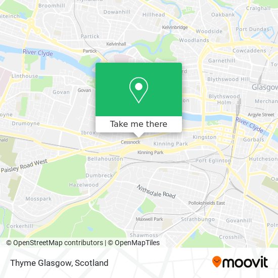 Thyme Glasgow map