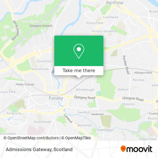 Admissions Gateway map