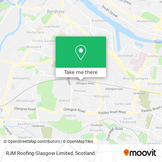 RJM Roofing Glasgow Limited map