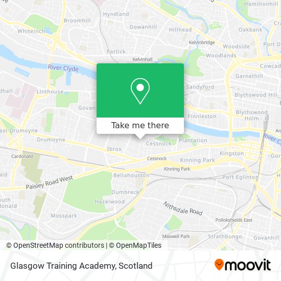 Glasgow Training Academy map