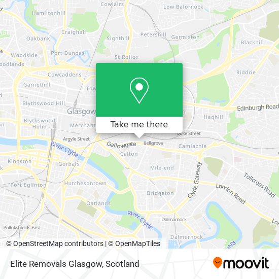 Elite Removals Glasgow map