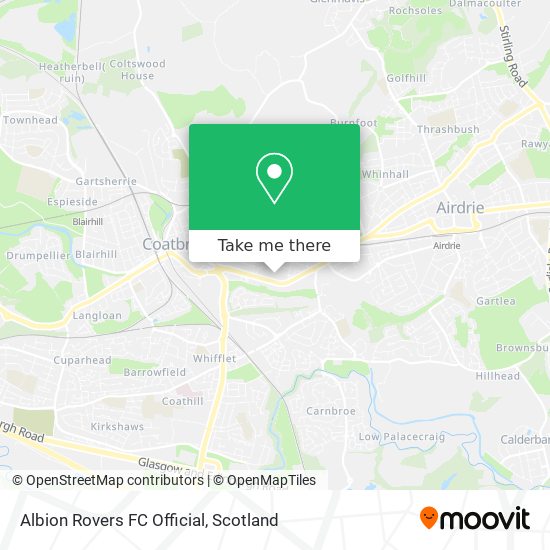 Albion Rovers FC Official map