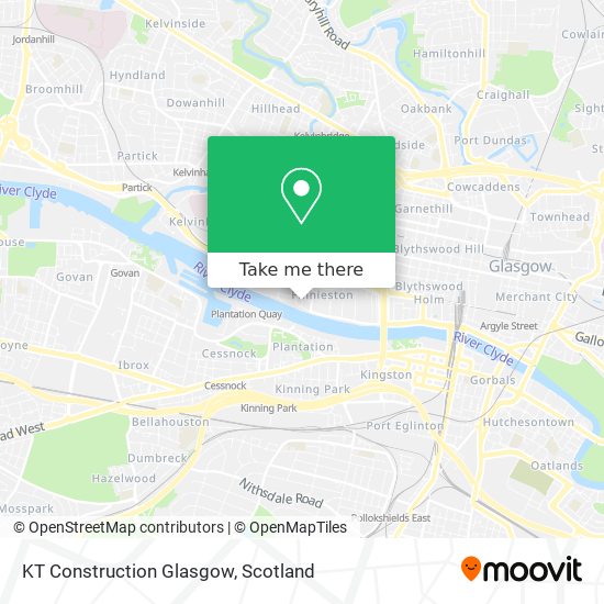 KT Construction Glasgow map