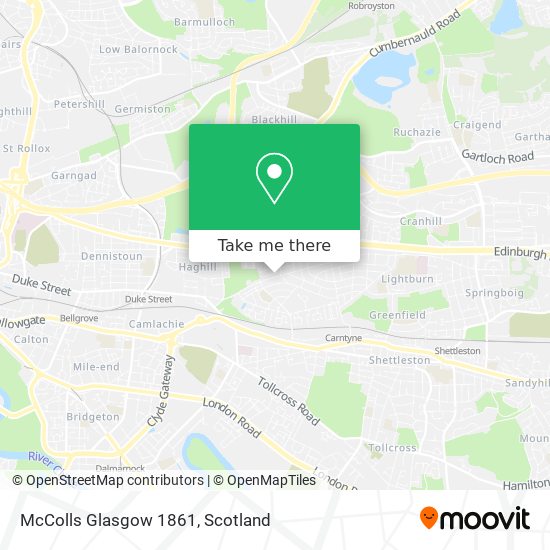 McColls Glasgow 1861 map