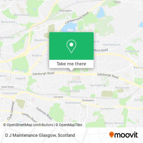 D J Maintenance Glasgow map