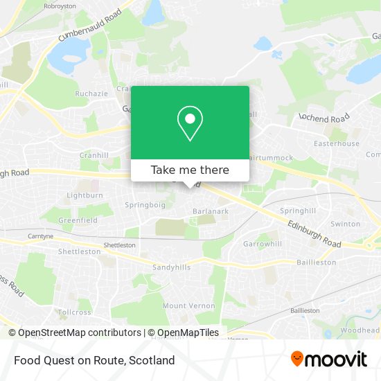 Food Quest on Route map