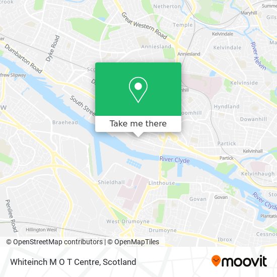 Whiteinch M O T Centre map