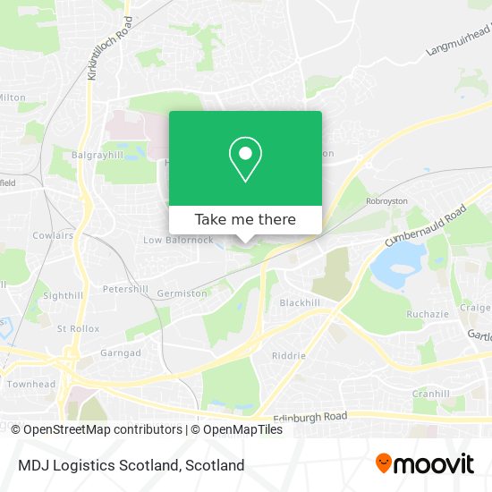 MDJ Logistics Scotland map