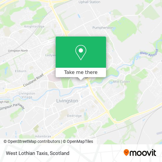 West Lothian Taxis map