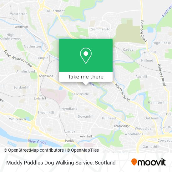 Muddy Puddles Dog Walking Service map