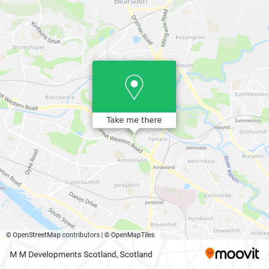 M M Developments Scotland map