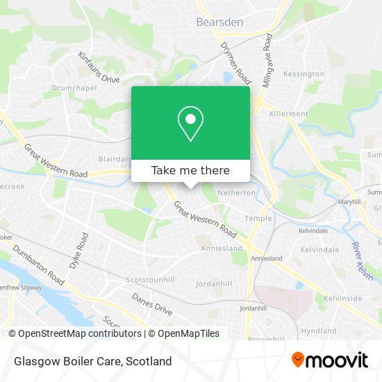 Glasgow Boiler Care map