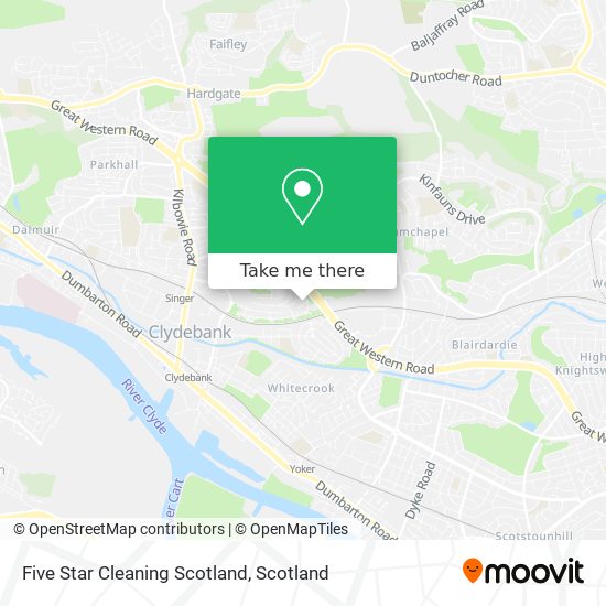 Five Star Cleaning Scotland map