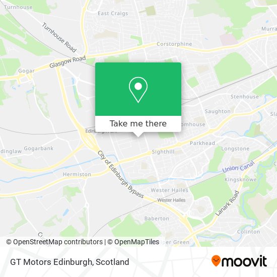 GT Motors Edinburgh map