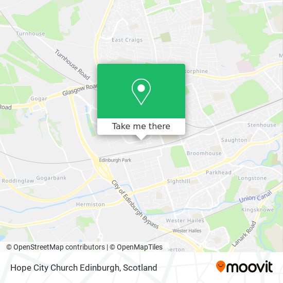 Hope City Church Edinburgh map