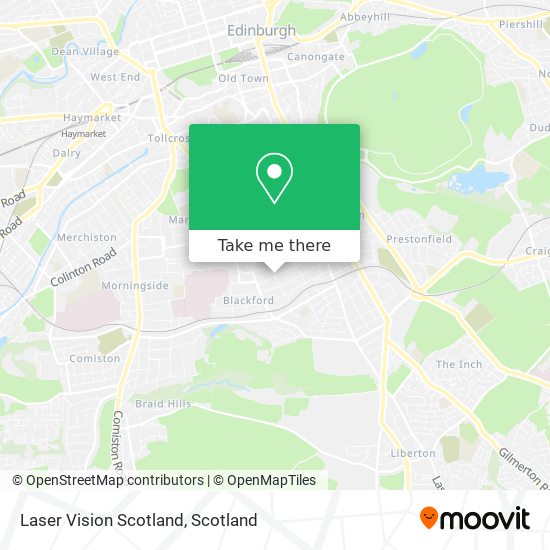 Laser Vision Scotland map