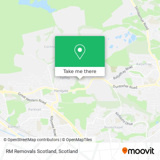 RM Removals Scotland map