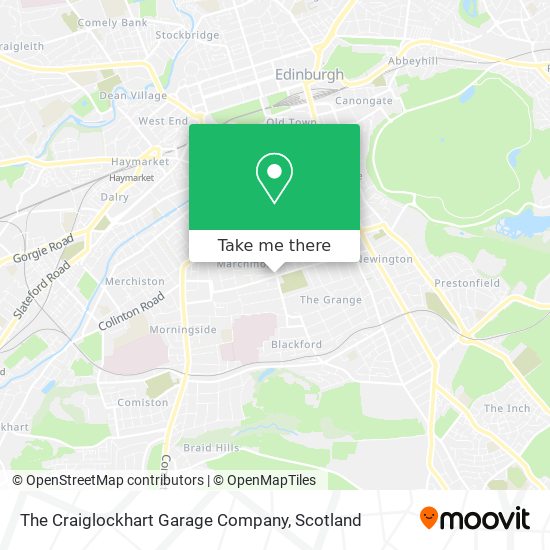 The Craiglockhart Garage Company map