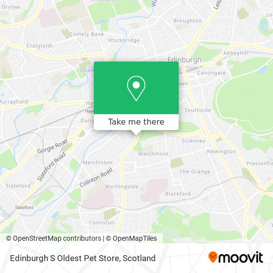 Edinburgh S Oldest Pet Store map