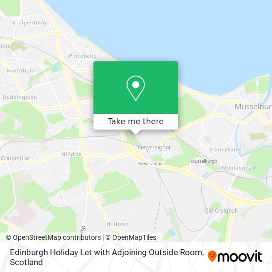 Edinburgh Holiday Let with Adjoining Outside Room map