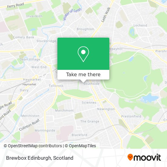 Brewbox Edinburgh map