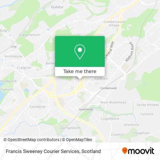 Francis Sweeney Courier Services map