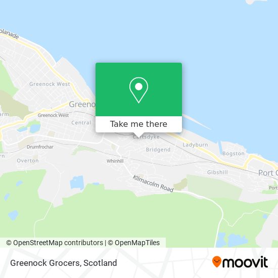 Greenock Grocers map