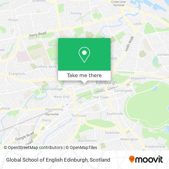 Global School of English Edinburgh map