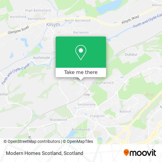 Modern Homes Scotland map