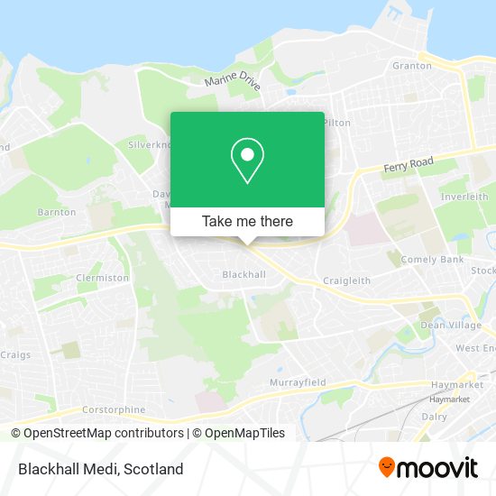 How to get to Blackhall Medi in Edinburgh by Bus, Train or Light rail?