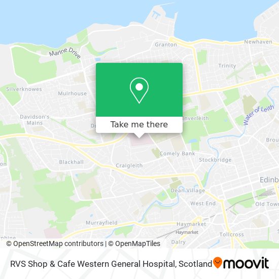 RVS Shop & Cafe Western General Hospital map