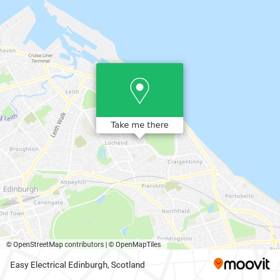 Easy Electrical Edinburgh map