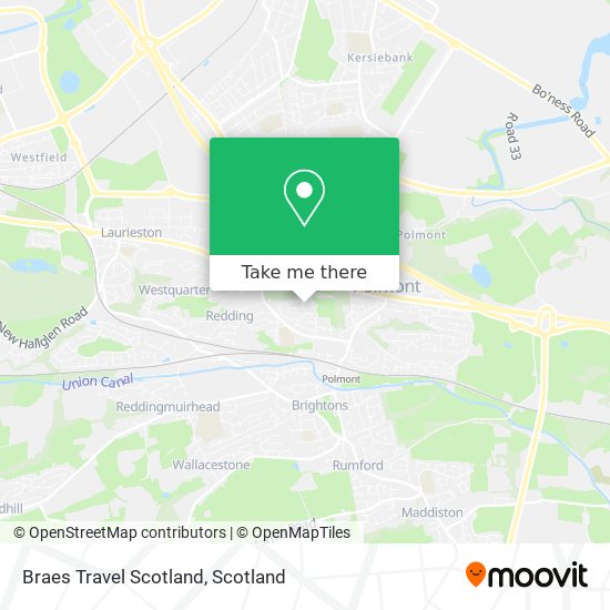 Braes Travel Scotland map