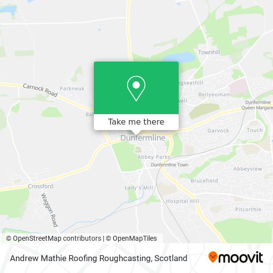 Andrew Mathie Roofing Roughcasting map