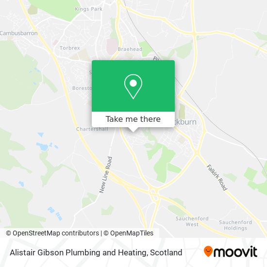 Alistair Gibson Plumbing and Heating map