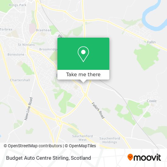 Budget Auto Centre Stirling map