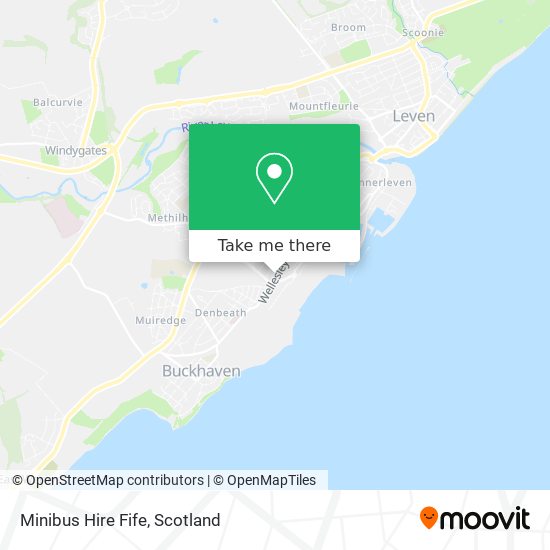 Minibus Hire Fife map