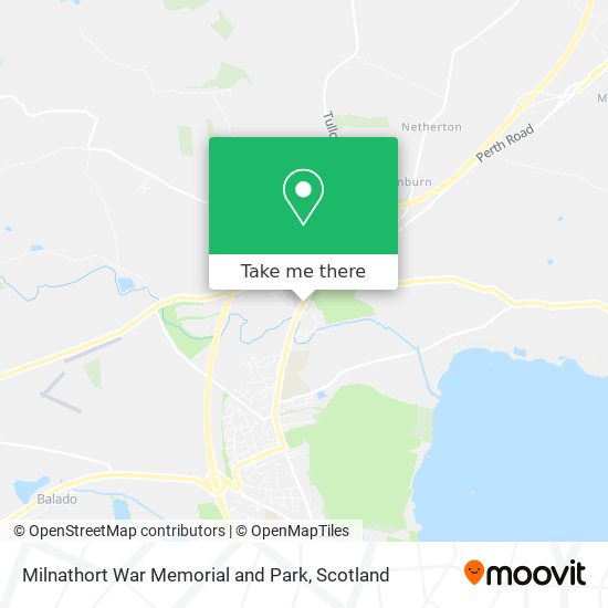 Milnathort War Memorial and Park map