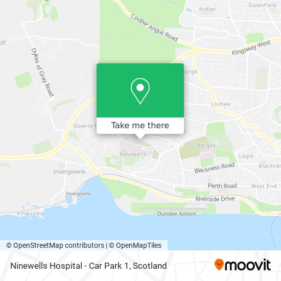 Ninewells Hospital - Car Park 1 map